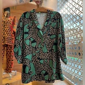 Farm Rio “Dança da Onça” - Leopard Print Oversized Blazer